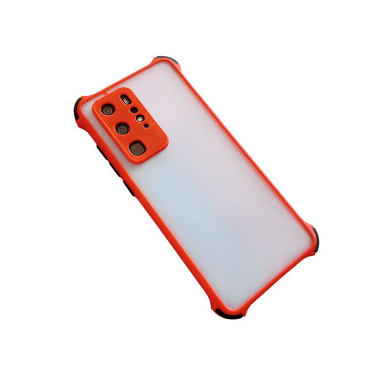 Phone case with orange border on a white background